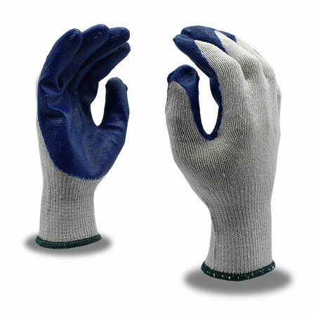 CORDOVA Natural Rubber Latex-Coated Machine-Knit Gloves, Splash-Dipped, Blue, M, 12PK 3893M